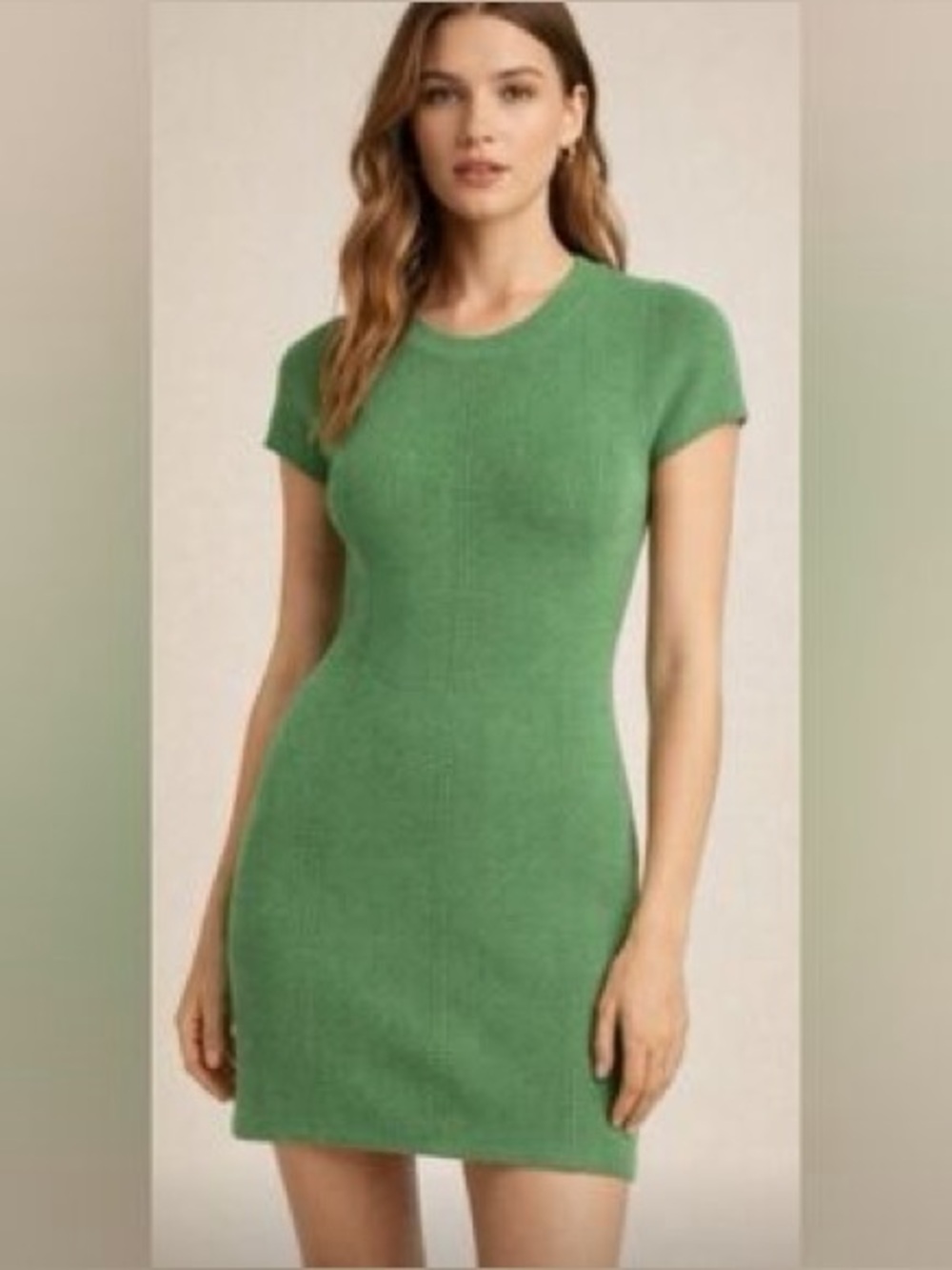 FRESHMAN 1996 Knit Crew Neck Sweater Dress Women’s Small Green 9612